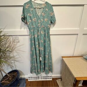 New Floral Green Dress